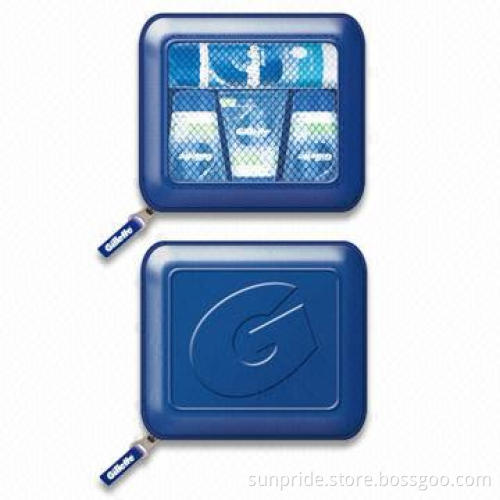 EVA Cosmetic Box, Made of 600D PU and Gauze, Customized Logos are Accepted